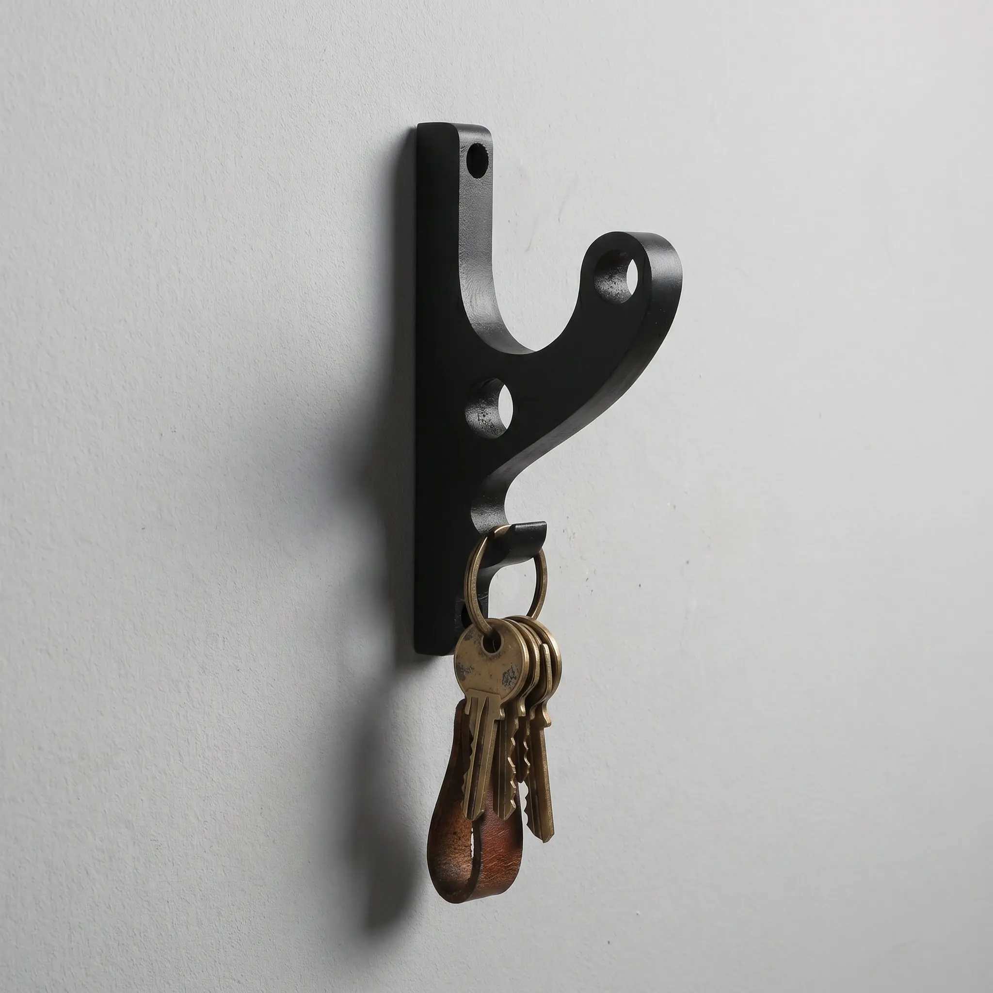 2 unidades de organizador de pared, estante de exhibición de motocicletas de bambú negro para llaves y espadas, estante de entrada multicapa