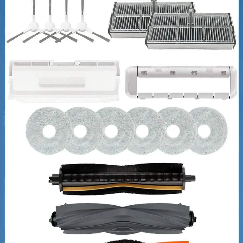 Cleaning Parts Set For Mijia H40 Robot Vacuum Main Roller Side Brush Hepa Filters Mop Cloths Vacuum Dust Storage