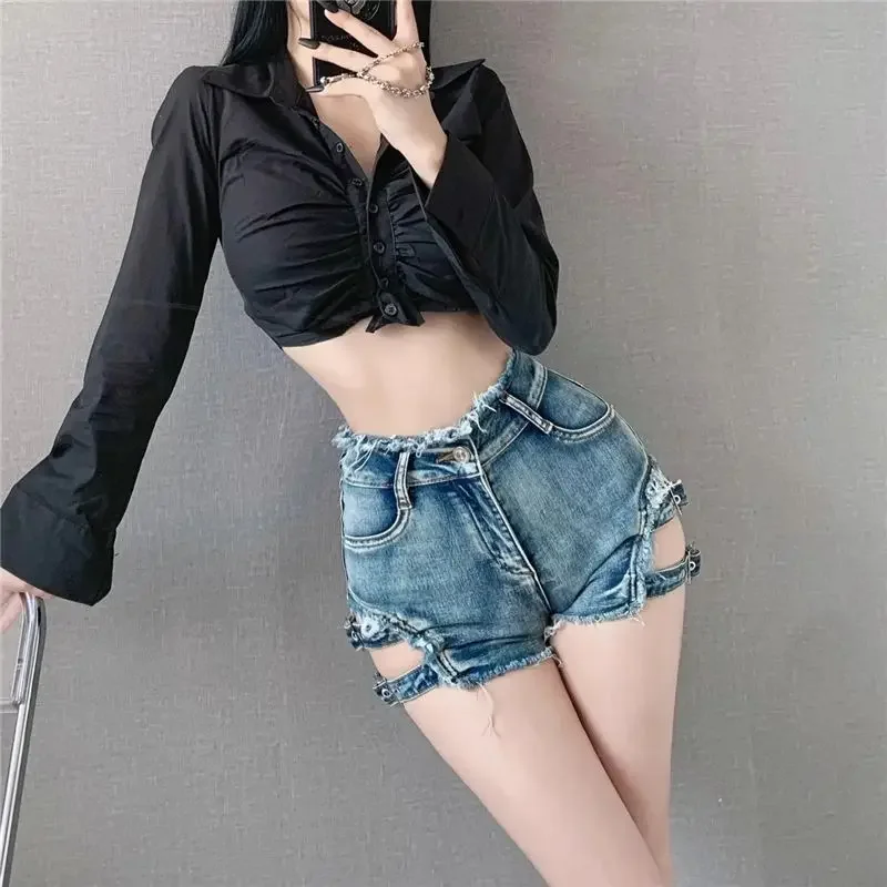 Skinny Female Short Jeans Pants New In Tight Booty Women's Denim Shorts Harajuku Fashion Wholesale Classic Elasticty Trend 2024