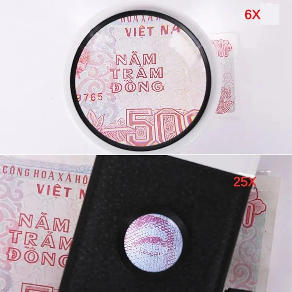 Folding Design Magnifying Glass with Light Stand Powered by Battery or USB Handheld LED Illuminated Magnifier 2UV+6LED Light