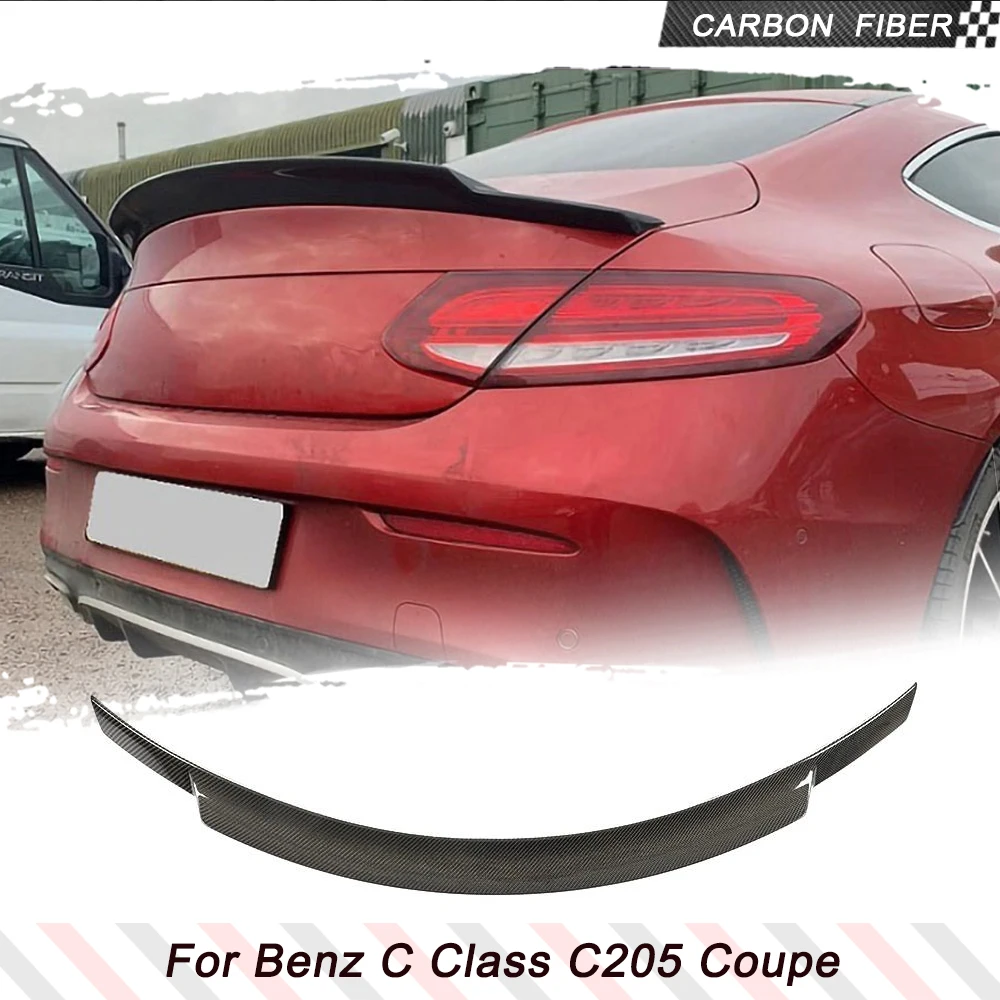 

Carbon Fiber Car Rear Trunk Racing Spoiler For Mercedes-Benz C Class W205 C205 C43 C63 AMG Coupe 2015-2019 Rear Boot Lip Wing
