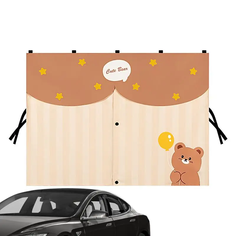 Sun Shade For Car Window Cartoon Kids Side Window Shade Portable Window Sunshade For Privacy Protection Blocks Direct Sunlight