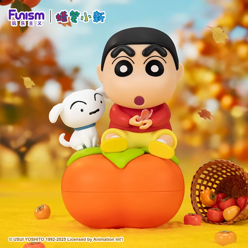 

Funism Crayon 21cm Shin Chan Good Fortune Persimmon Storage Anime Figure With Shiro Lucky Desktop Office Entryway Ornament