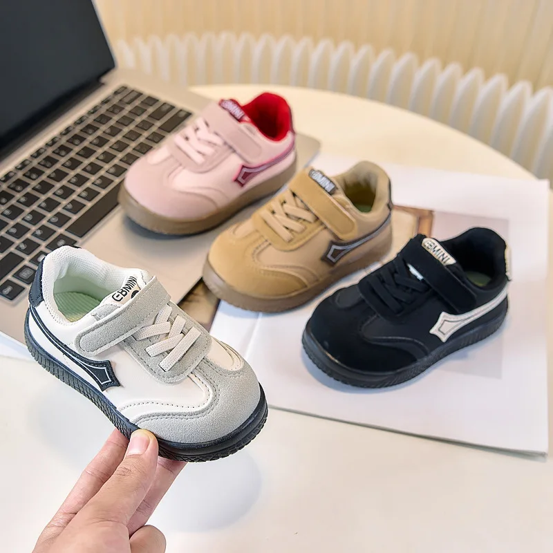Boys Spring Autumn Soft-soled Breathable Sneakers Girls Children Non-slip Skate Shoes Comfortable Lightweight Casual Shoes Kids