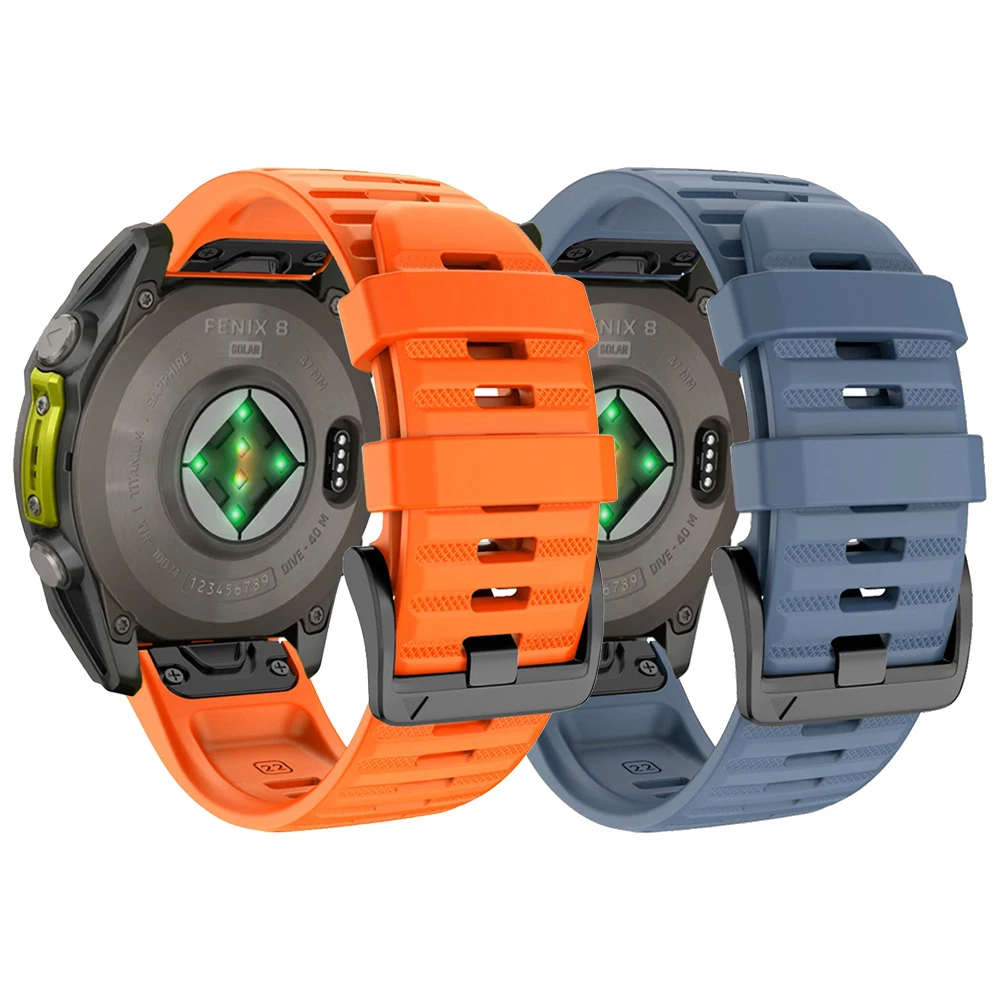 22mm 26mm Watch Band For Garmin Fenix 8 Pro E 47mm 51mm/6 6X 7 7X Solar/Epix/Tactix/quatix/Instinct 3 Silicone Strap Bracelet