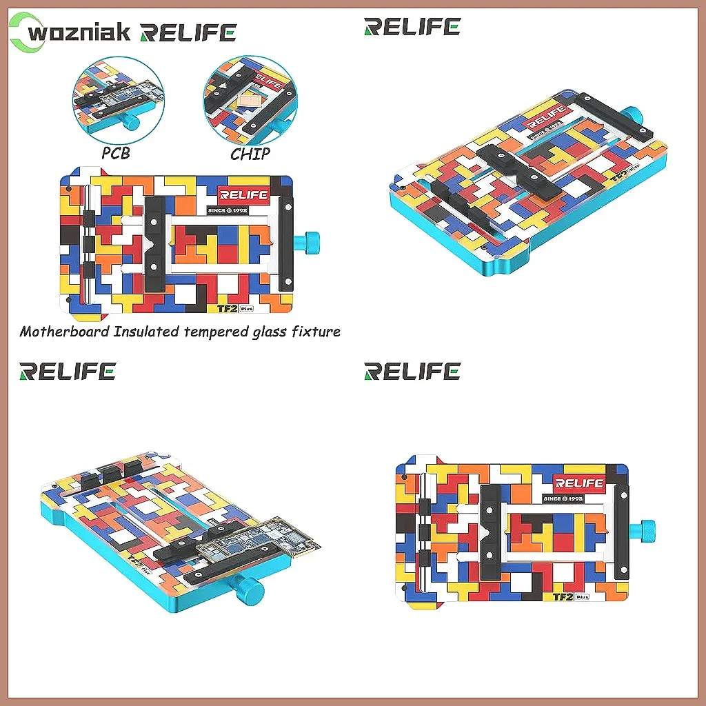TF2 Plus Insulated Motherboard Fixture: Tempered Glass Clamp for Phone Chip CPU IC Tin Planting