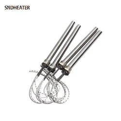 SNDHEATER DN10/16mm Threaded Moldering Heating Tube 304SS Cartridge Water Heater Rod 12x100/150/200/250/300mm 110V/220V/380V 1pc
