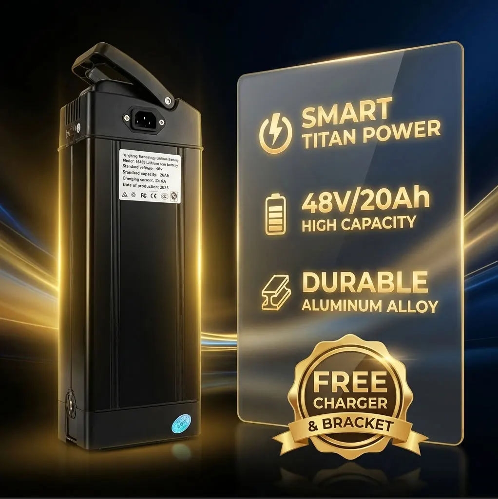 

48V folding bicycle battery 12Ah 20Ah 30Ah 40Ah 18650 lithium battery suitable for motor power 250-800 watts