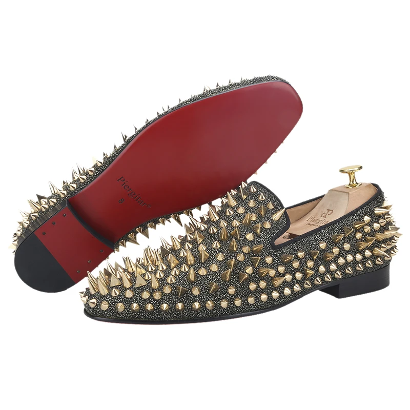 slim fit dress slacks Spike Leather Bit Dress Loafer Men Shoe main image 1