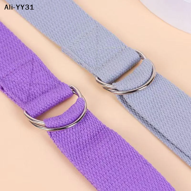 【Y】180cm Sport Yoga Strap Durable Cotton Exercise Straps Adjustable D-ring Buckle Gives Flexibility For Yoga Stretching Pilates