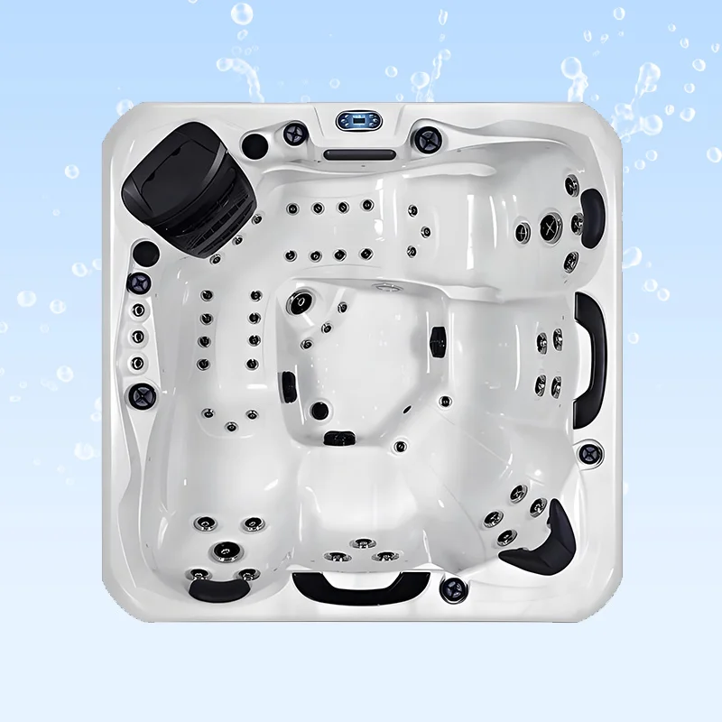 5-Person Acrylic Outdoor Hot Tub Energy Efficient Balboa Intelligent Constant Temperature Heating Modern Bathroom