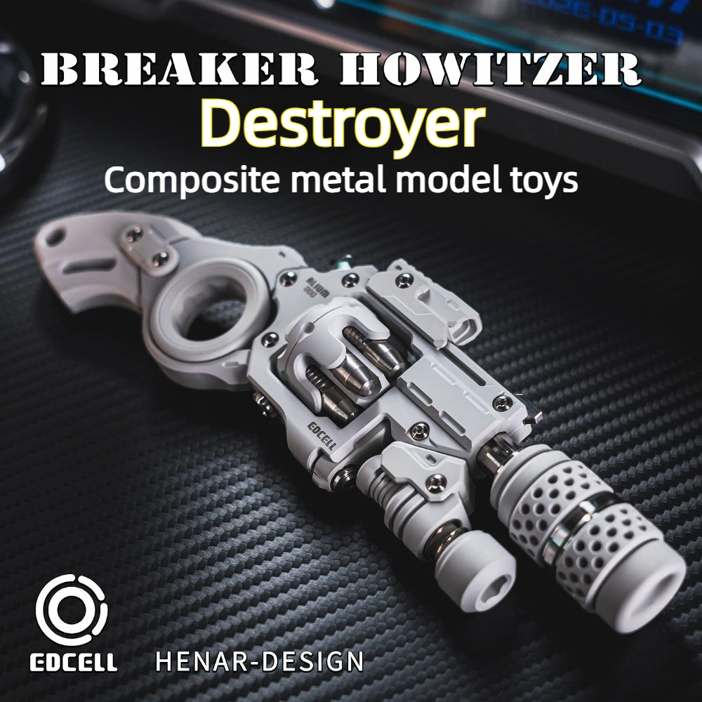 EDCELL Destroyer Composite Model Aluminum Alloy Micro-arc Oxidation Set Fingertip Decompression Toy