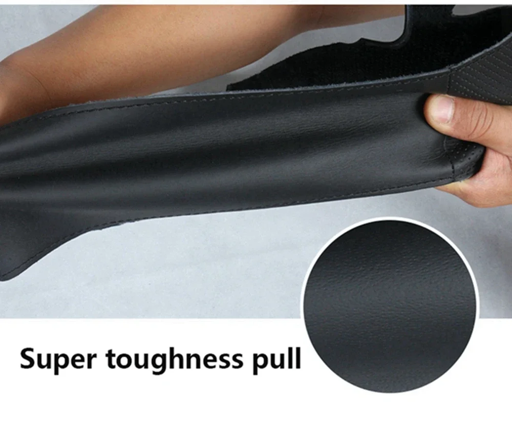 لسيارة Mercedes-Benz V-Class 260L، Sprinter، Vito و Viano غطاء عجلة القيادة مصنوع يدويًا من الجلد الأسود المثقوب #3