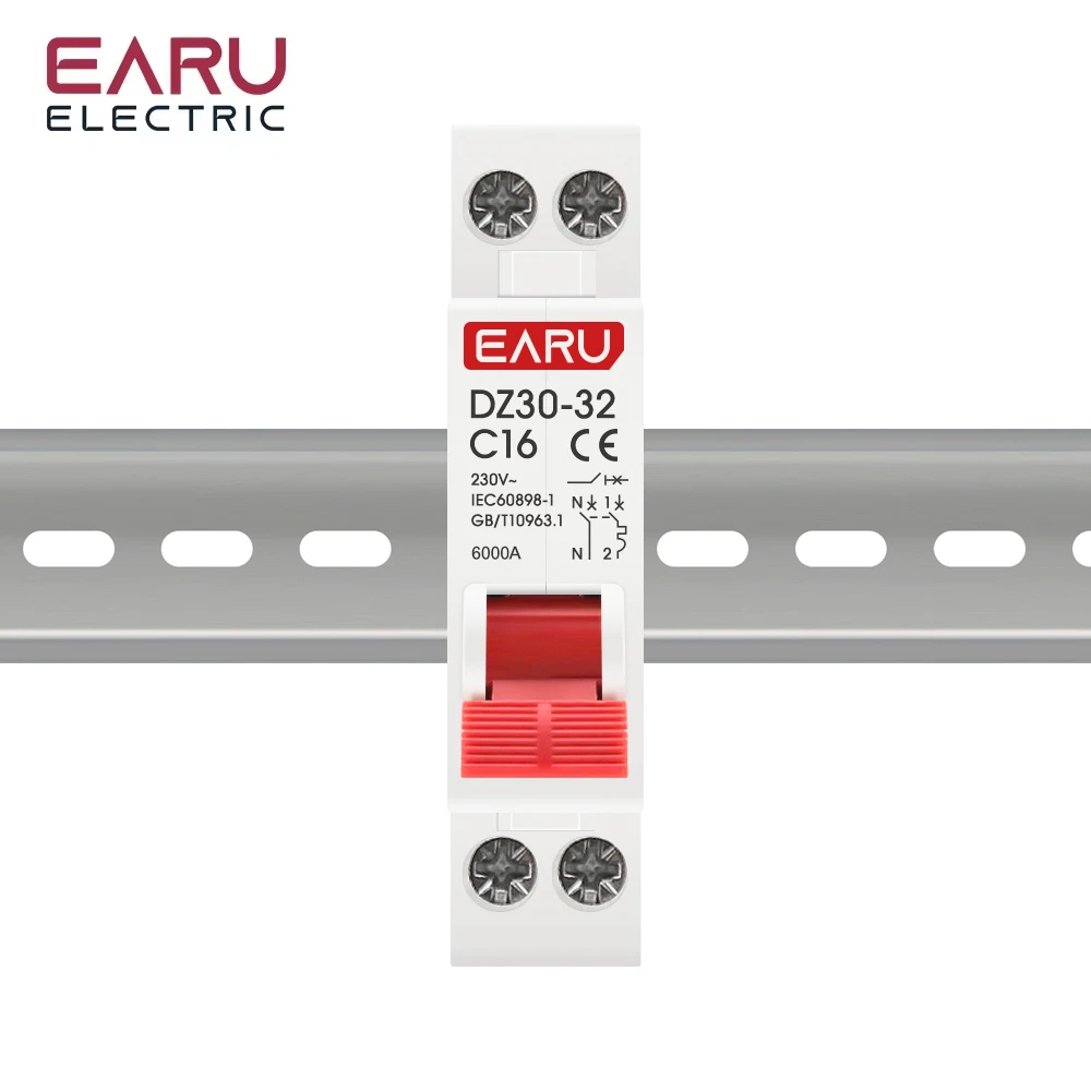 DZ30-32 DPN 1P + N Mini interruttore MCB 6A 10A 16A 20A 25A 32A Montaggio su guida Din Ritaglio interruttore aria domestico in miniatura OEM fai da te