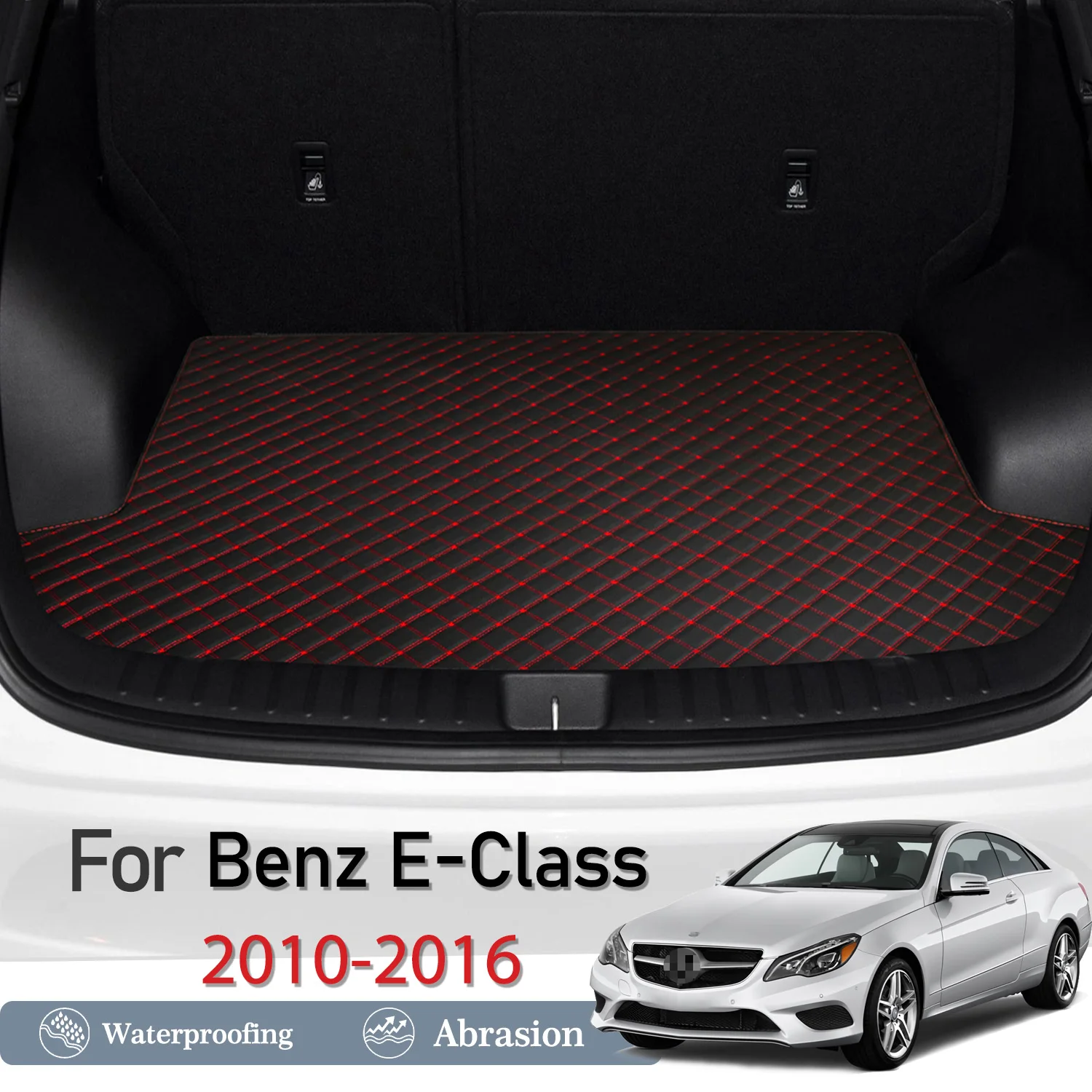 New Artificial Leather Car Trunk Mat Rear Trunk Cargo Protective Mat Car Interior Accessories For Benz E-Class  2010-2016