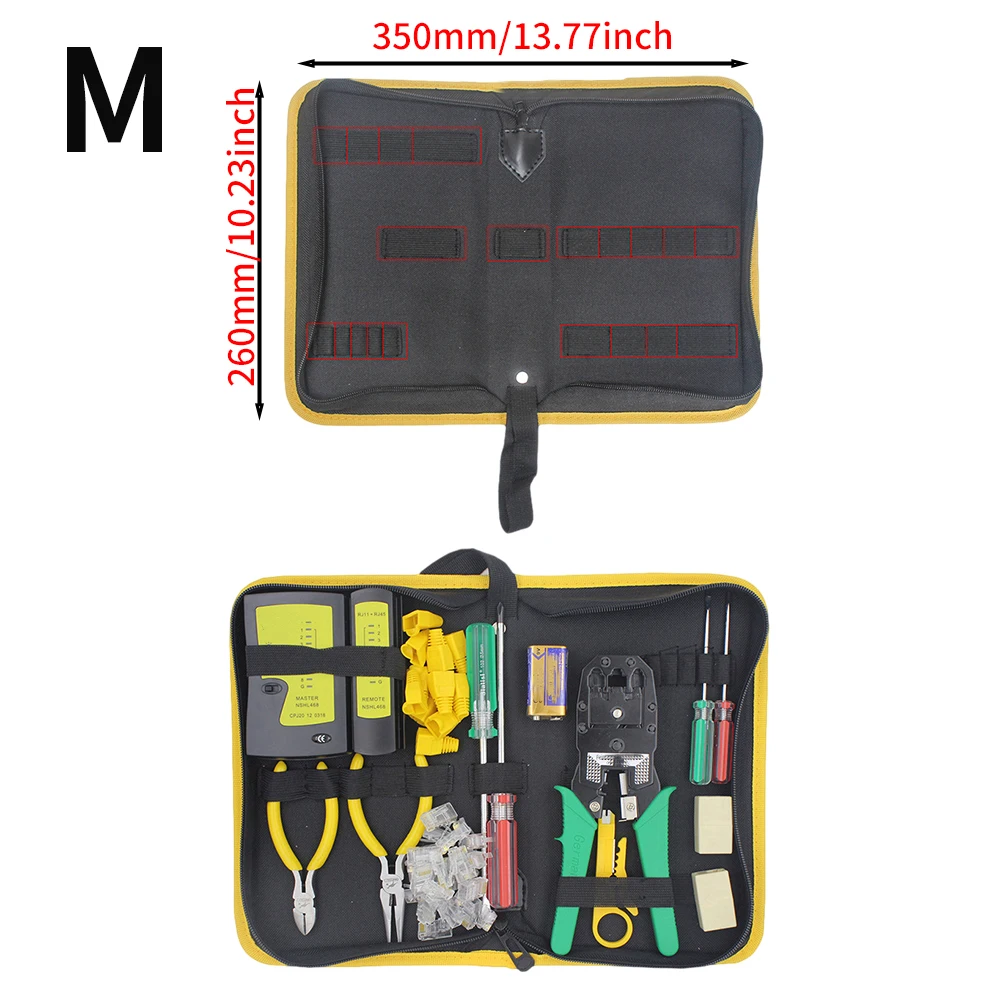 Borsa per attrezzi piccola borsa per attrezzi multifunzionale in tela per elettricista Kit di riparazione elettronica per acqua borsa per multimetro