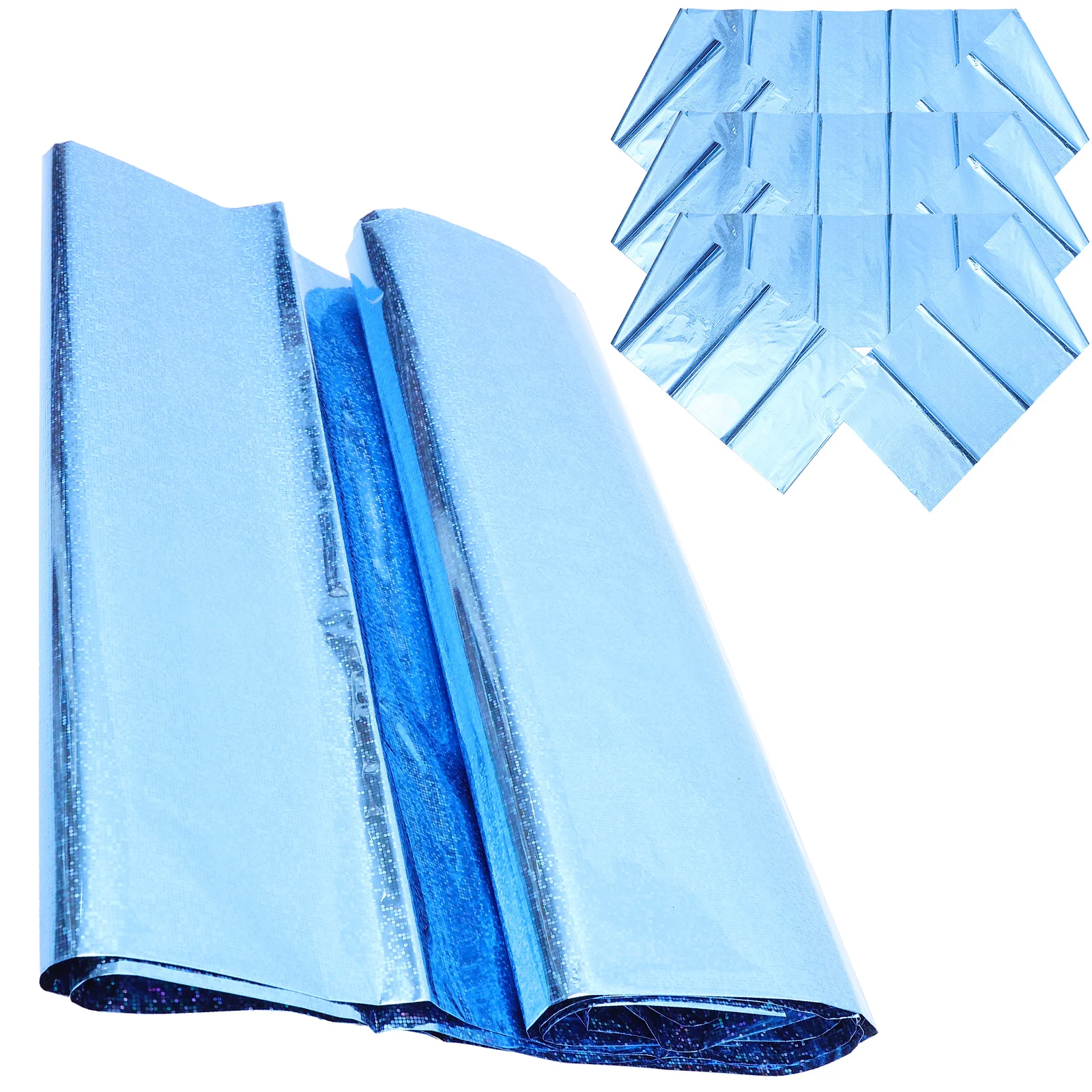 

4Pcs Disco Theme Holographic Tablecloth 137*274cm Pe Material Shiny Party Decoration Rectangle Table Cover