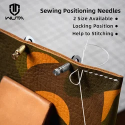 WUTA 2pcs Leather Suture Positioning Needle Hand Sewing Position Located Tools Stitching Fixed Tools  DIY Leather Craft Tools