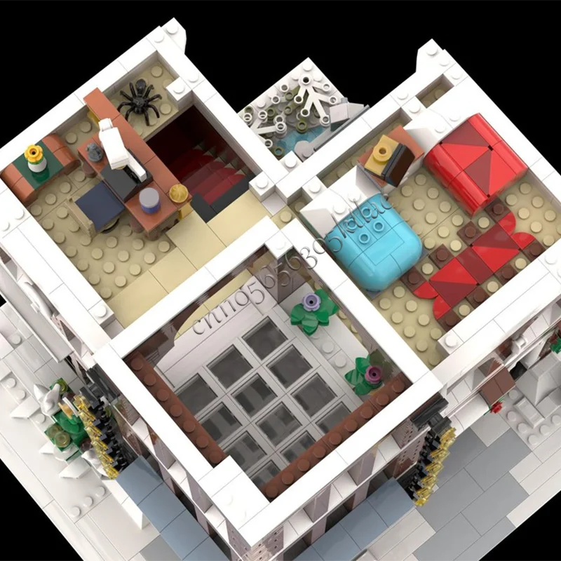 2933 PCS MOC Luxury Three Story Warm Residence Modular Model Architecture Building Block Diy Education Assembly Kids Toys Gifts