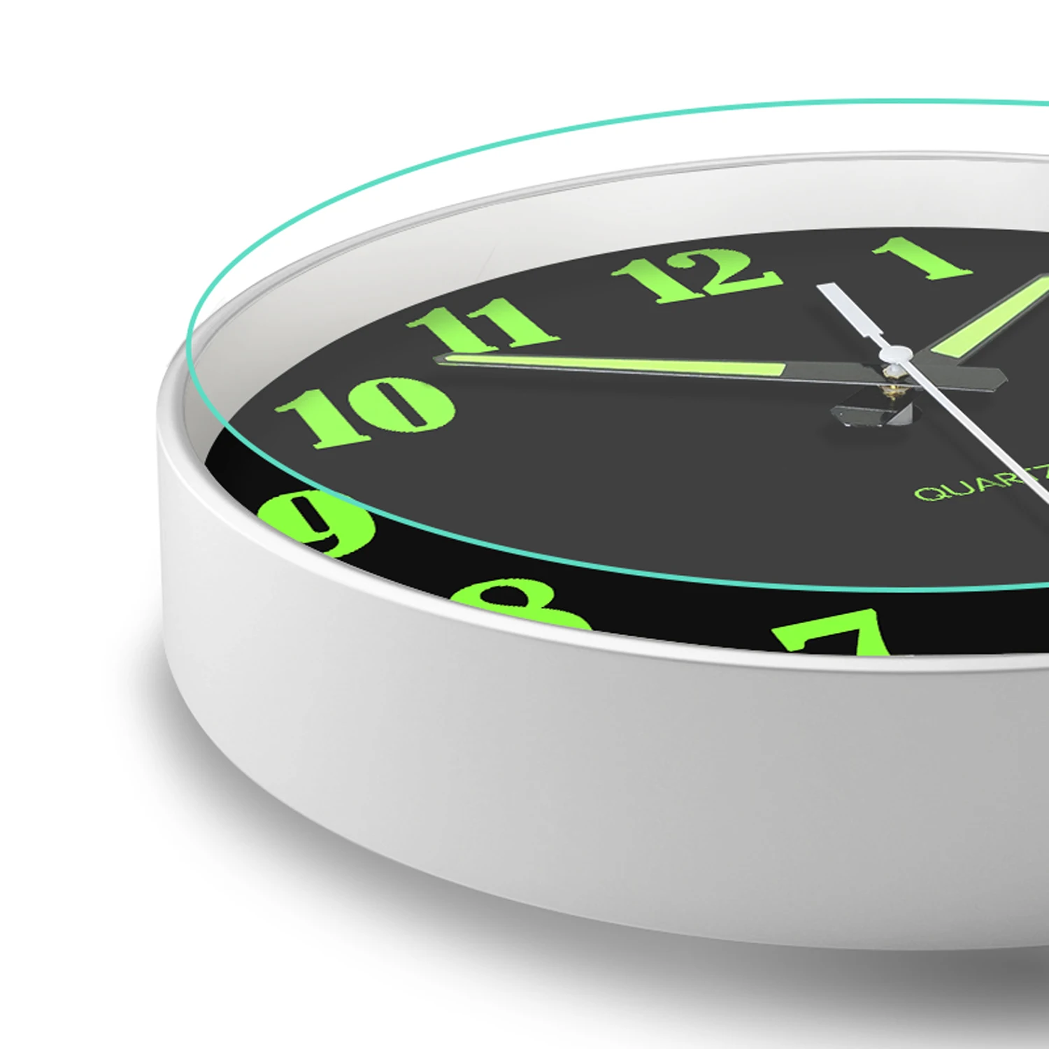 Luminous Wall Clock, Silent Non-Ticking Night Light Wall Clocks Battery Operated, Decorative for Kitchen, Home, Bedrooms, Office