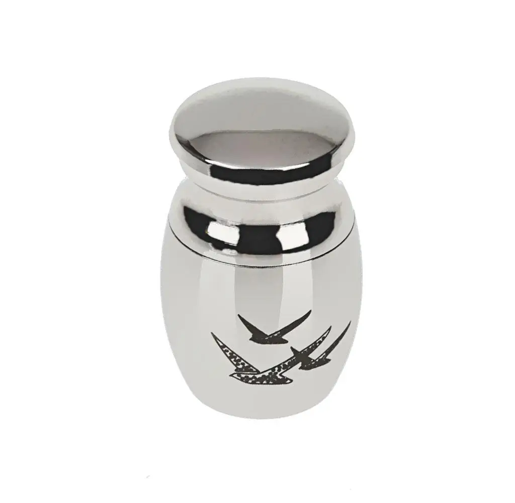 Jewelry Stainless Steel Cremation Urn Pendant Ash Jar Container for Keepsake Accessories and Memorial Uses