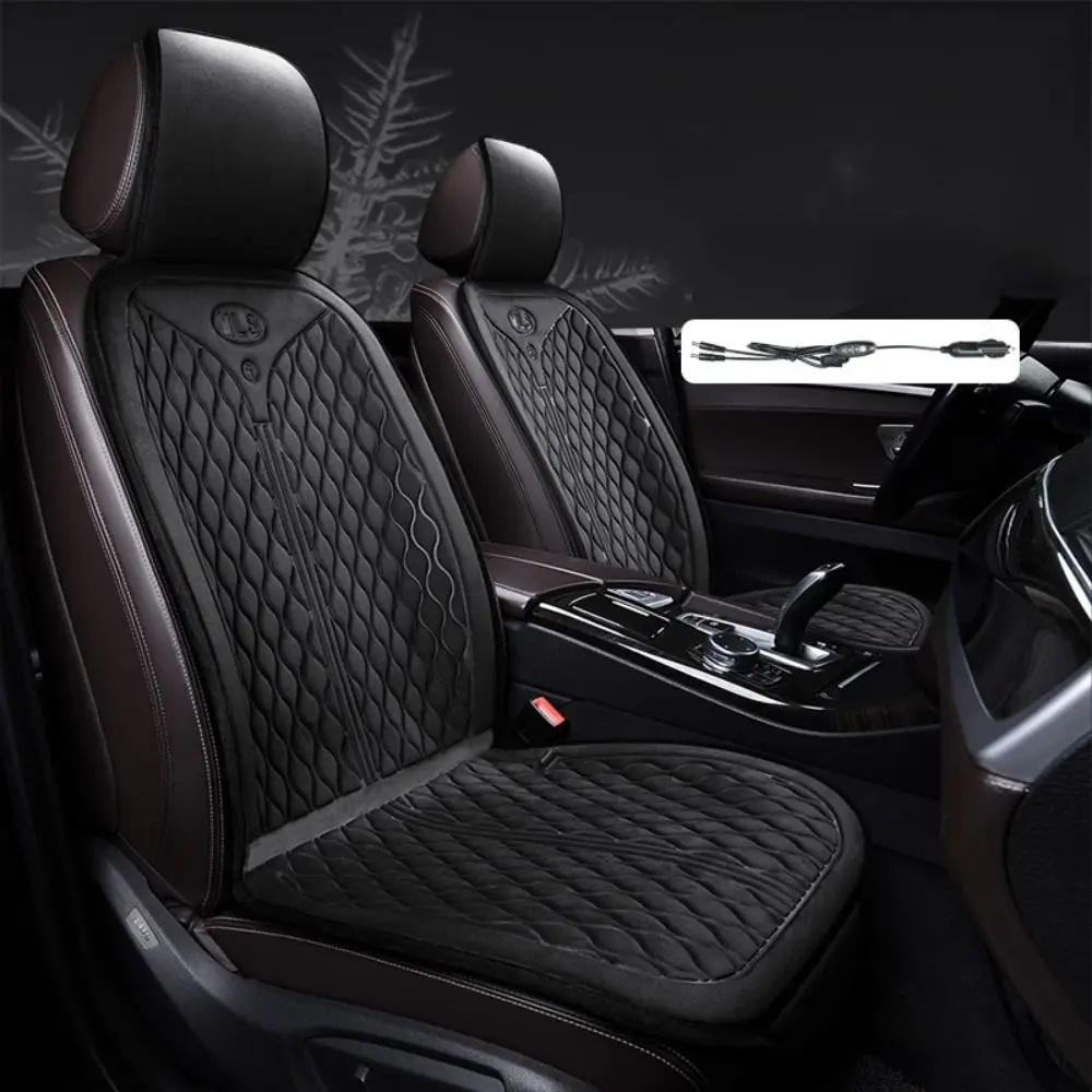 

Универсальная автомобильная подушка для сиденья с подогревом 12 В 24 В, быстрый нагрев, чехлы для автомобильных сидений из кораллового флиса, прочный противообрастающий коврик для автомобильных сидений, дорожный коврик