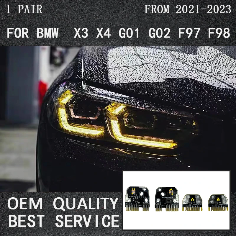 for BMW X3 X3M F97 G01 X4 X4M G02 Lemon Yellow DRL Module Amber multicolor LED boards daytime running lights Red Purple