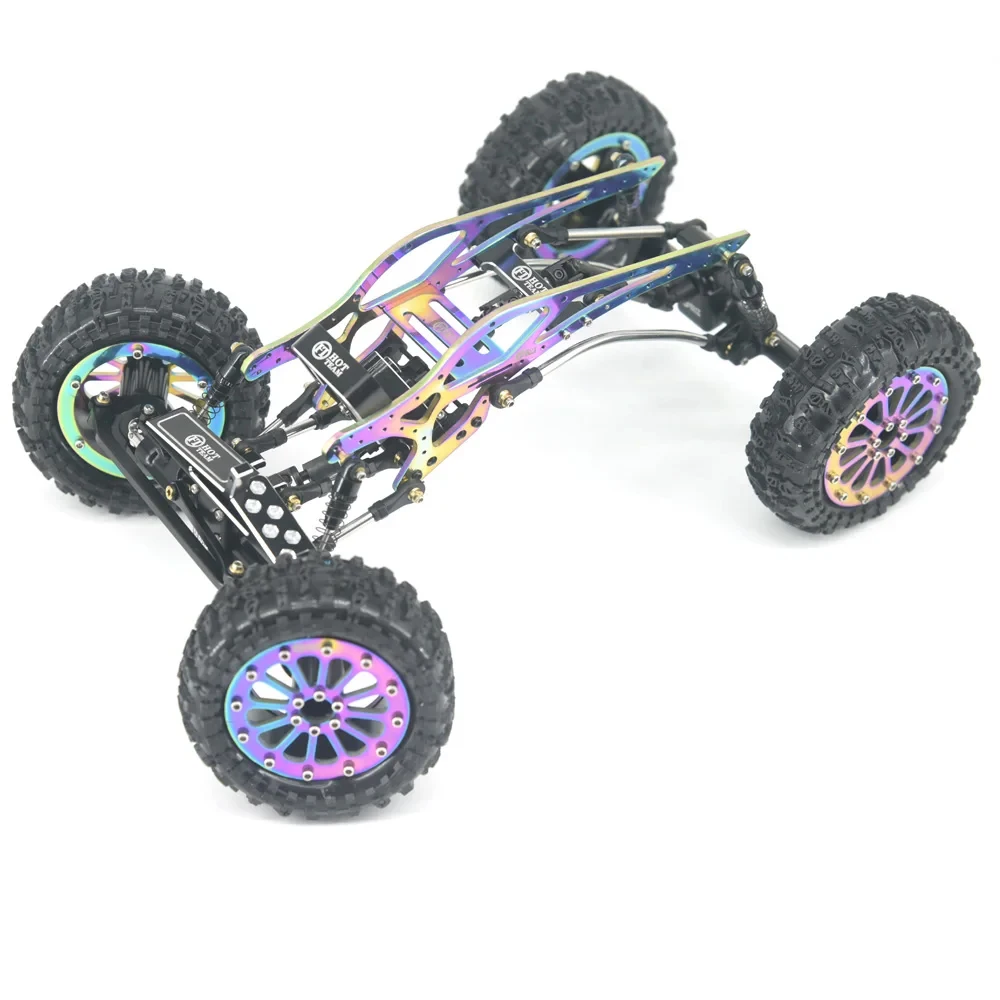 HOT TEAM DIY 1:24 car +11mm Axle Titanium Chassis 3-section Driver Shaft Holder Bridge Hanger Beam for SCX24 rc Upgrade parts