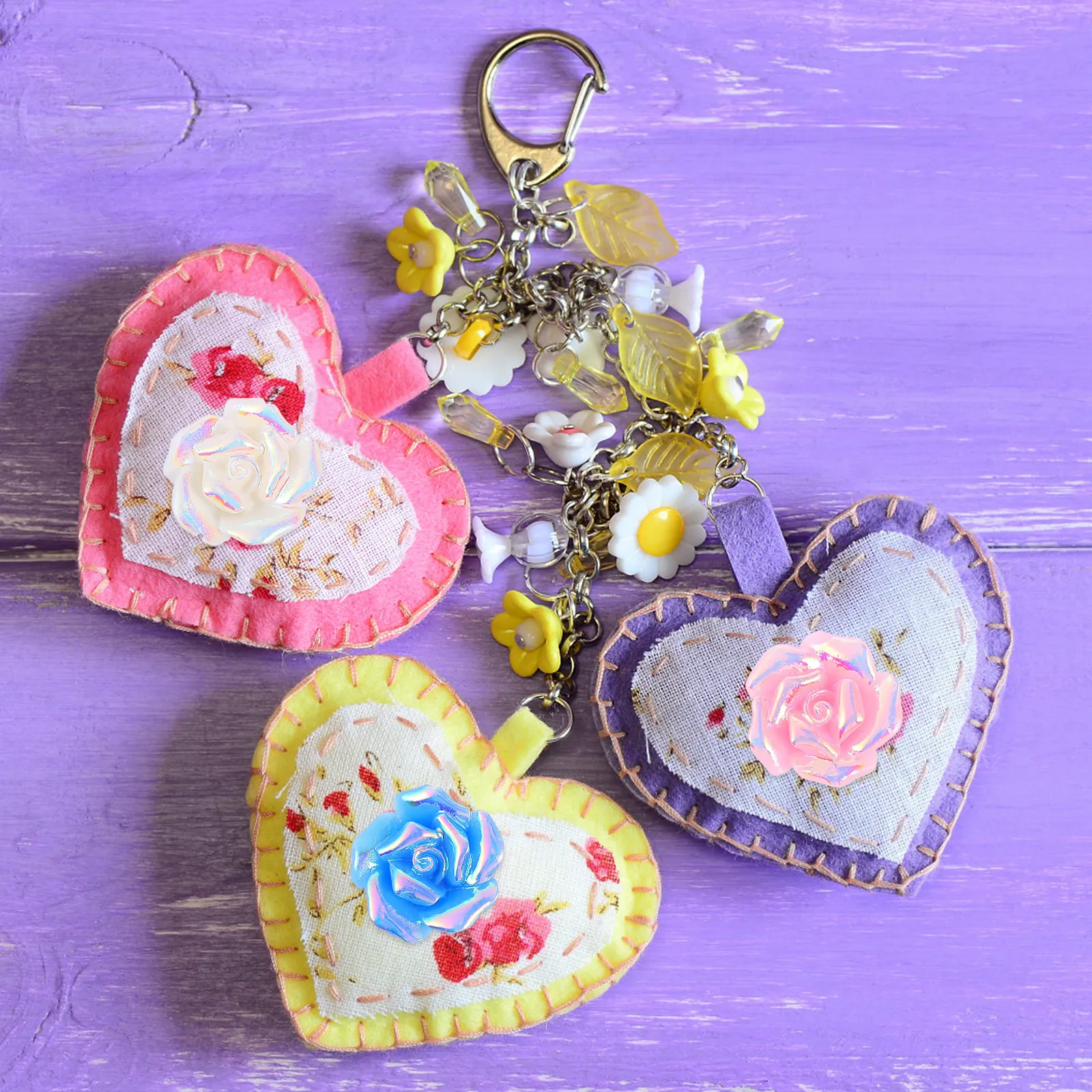 

20Pcs Resin Rose Flower Beads Phone Case Decor DIY Accessories Jewelry Making Craft Supplies Mini Floral Embellishments for Hair