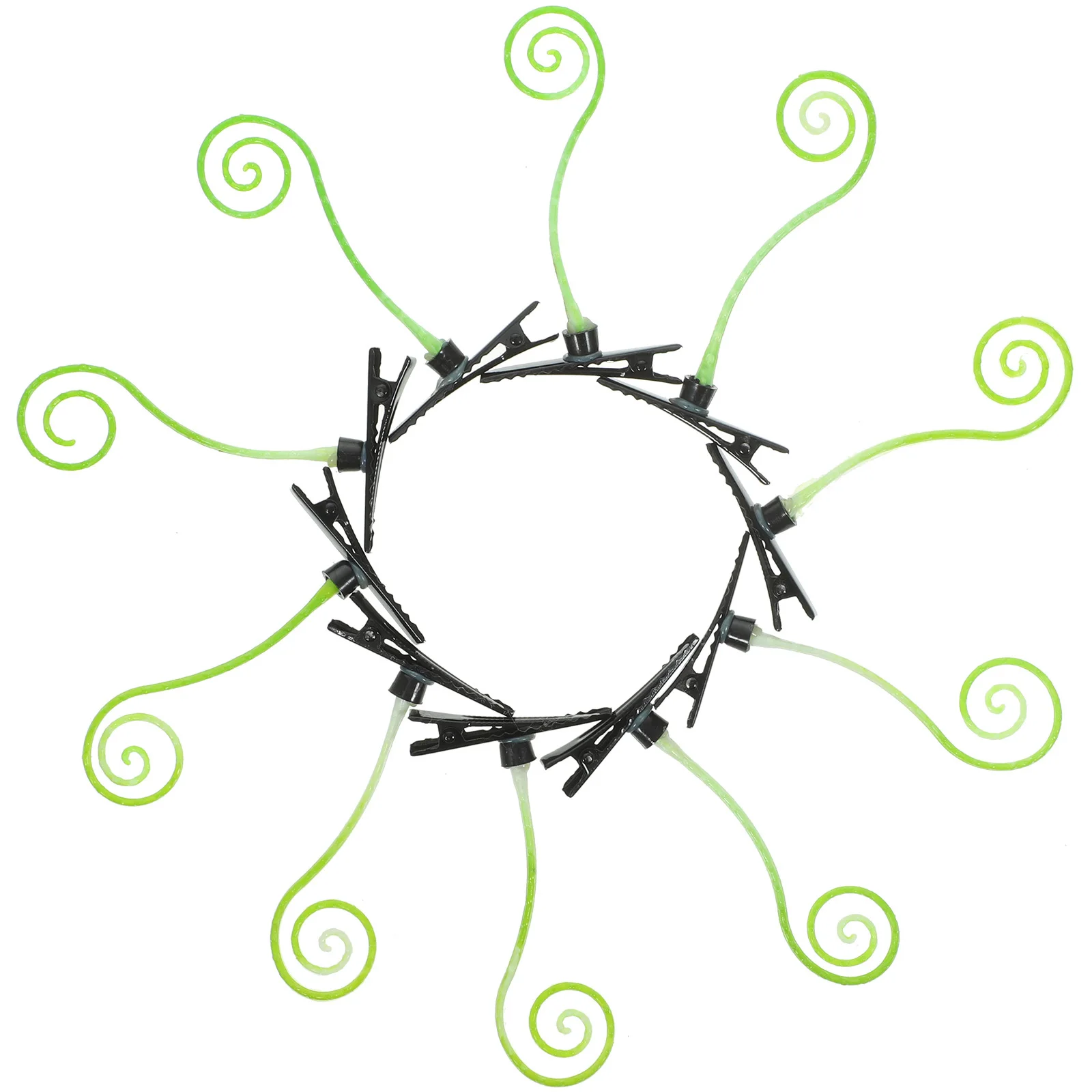 

40 шт., зажимы для вьющихся волос с травой для девочек, детские аксессуары для волос, яркие стильные заколки, заколки с имитацией растений, забавные листья