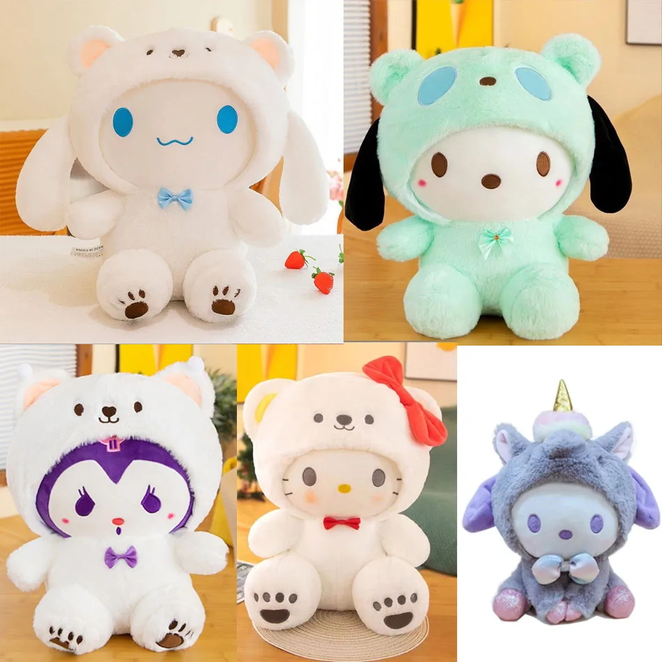 

*20CM Sanrio Plushies Hello Kitty Cinnamonroll Kuromi Pochacco Stuffed Plush Doll Cos Bear Cute Toys Children Birthday Gifts