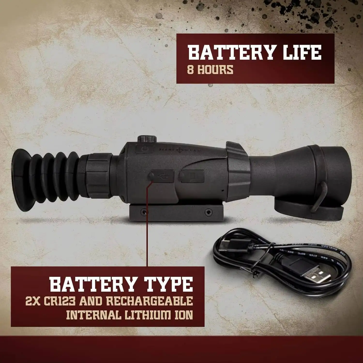 Sightmark Wraith 4K Max 3-24x50 مع منظار البندقية الرقمي للرؤية الليلية بالأشعة تحت الحمراء