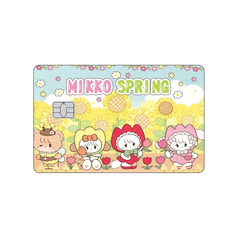 ملصقات لطيفة لبطاقة الائتمان Mikko Illustrator من الجلد Mousse Cammy Latte Souffle غير لامعة لبطاقة البنك VISA JCB وبطاقات IC الأخرى #6