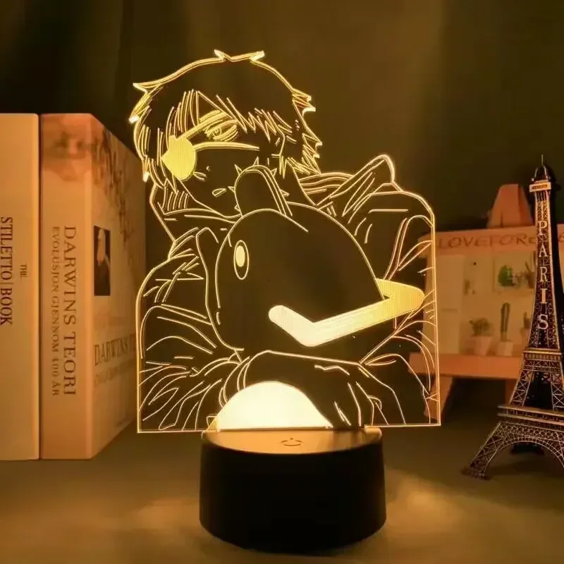 Anime Chainsaw Man Makima Veilleuse pour Enfants, Lampe 3D, Décoration de Chambre à Coucher, Cadeaux d'anniversaire, Maison, Décoration de ixde Noël