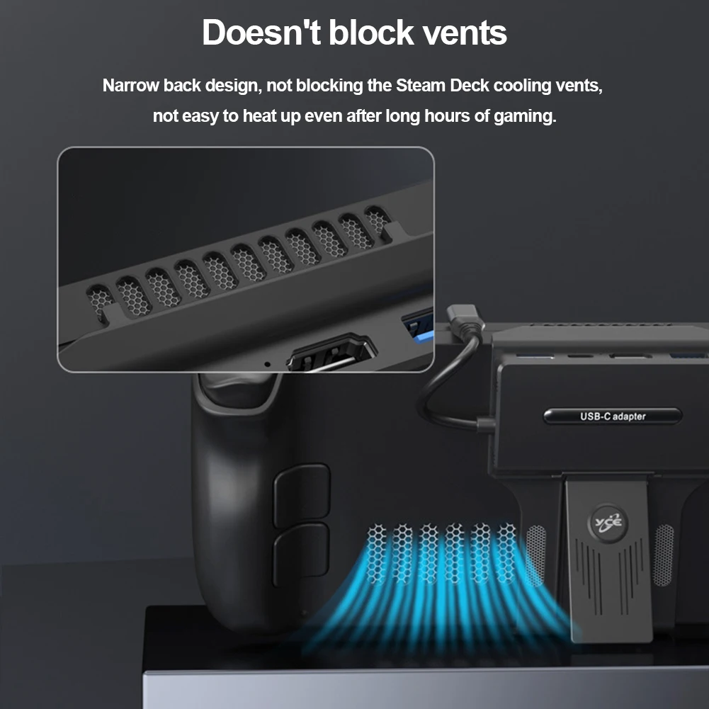 محطة إرساء للبخار سطح السفينة ، حامل قفص الاتهام ، محور نوع C ، 4K @ 60Hz ، HD-متوافق ، 100 واط ، PD3.0 الشحن ، ASUS ، ROG ، Ally ، 5 في 1