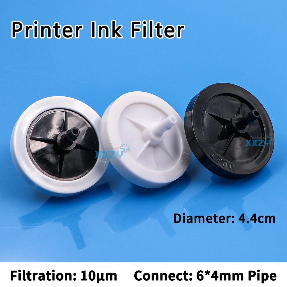 4PCs/Lot Eco Solvent Printer 10UM Ink Filter for Gongzheng Inkjet UV Flatbed Machine Disc Filter for 6*4mm tube