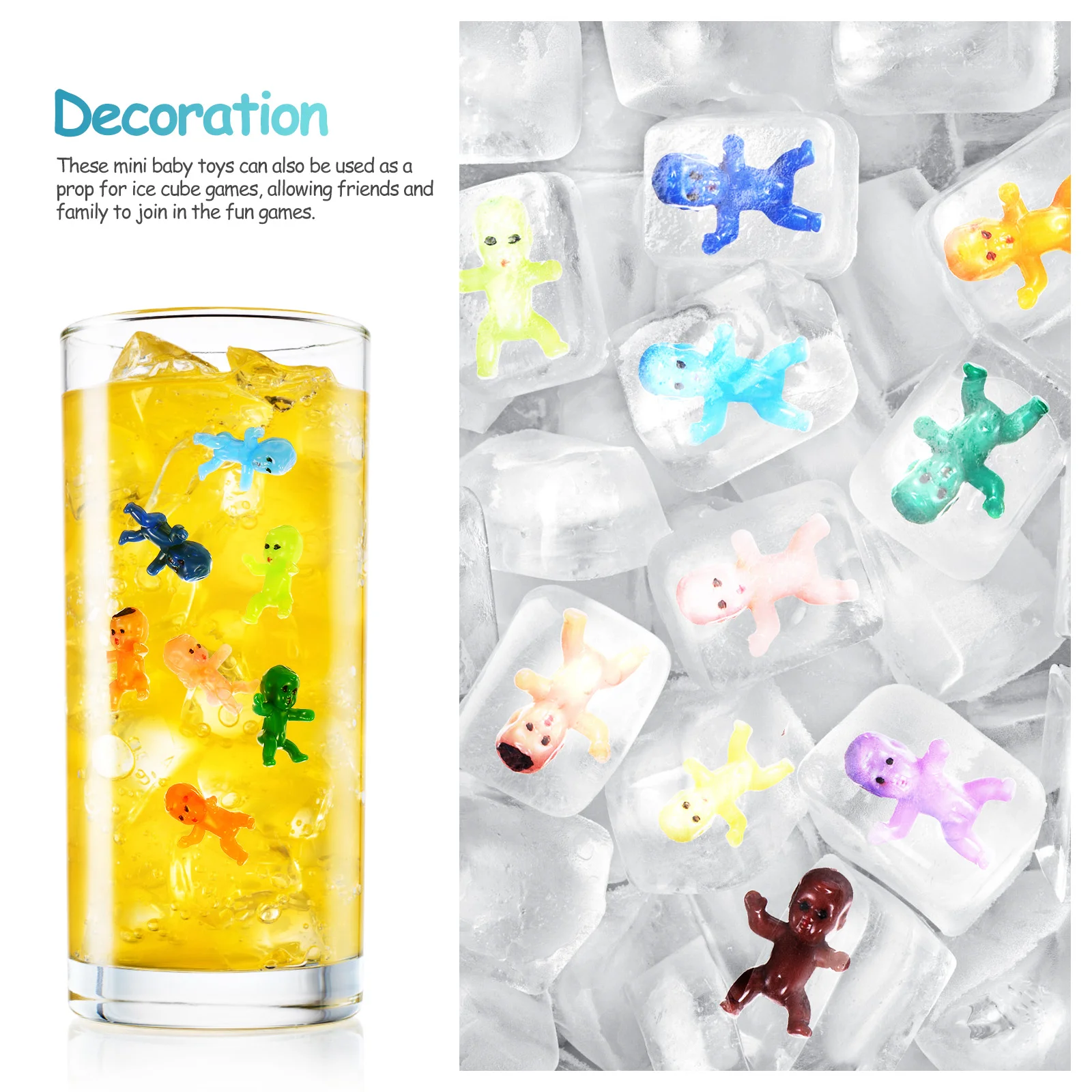 100 pezzi decorazioni piccole figurine di plastica per bambini mini neonati forniture per feste bambole per ragazze statue bambino