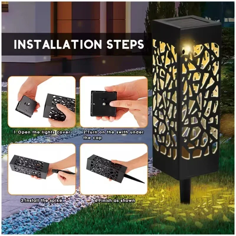 Luci solari paesaggistiche a LED - 6 pezzi automatiche