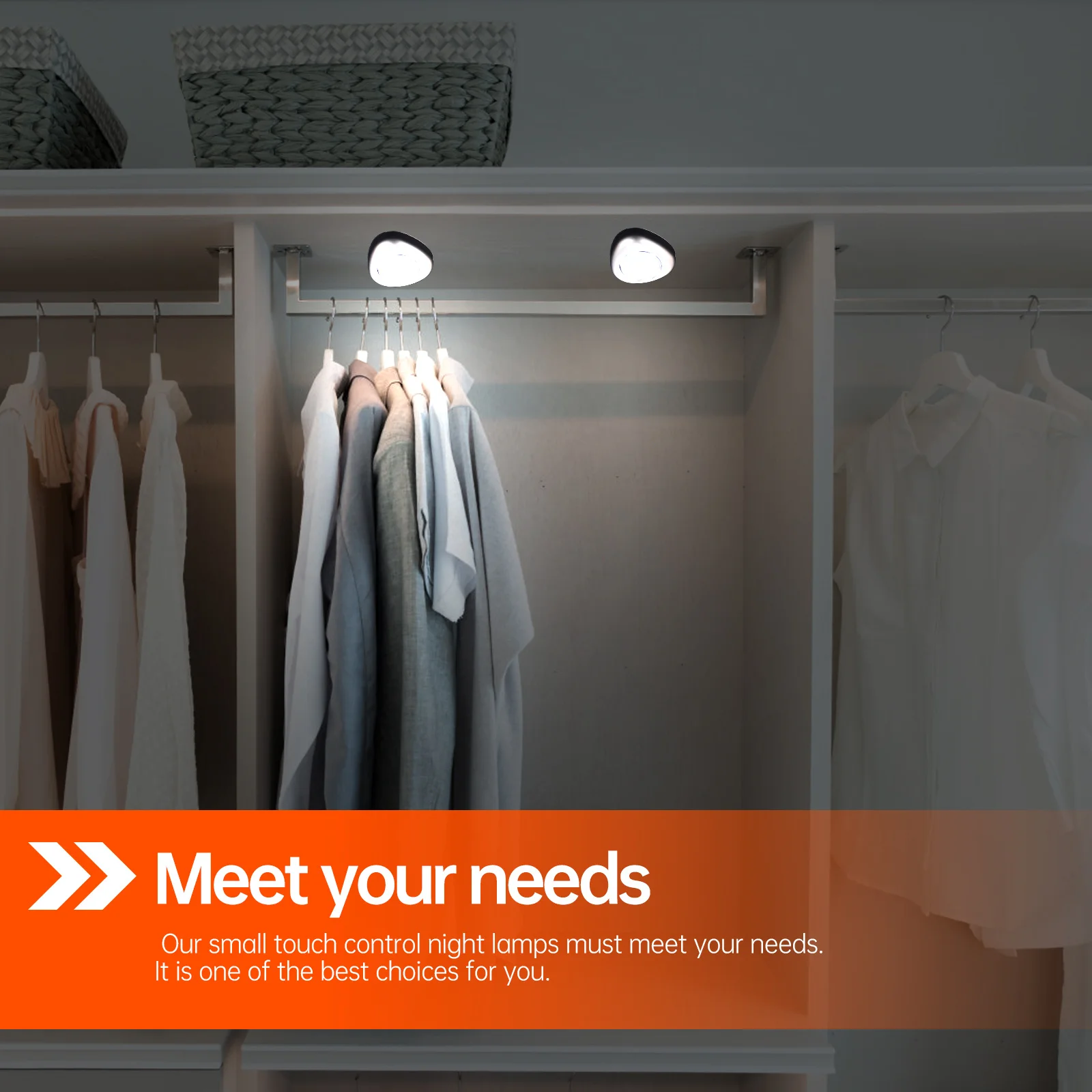 

5Pcs Touch Control Small Night Lamp Creative Indoor Atmosphere Light Long Service Life Compact Size Powered