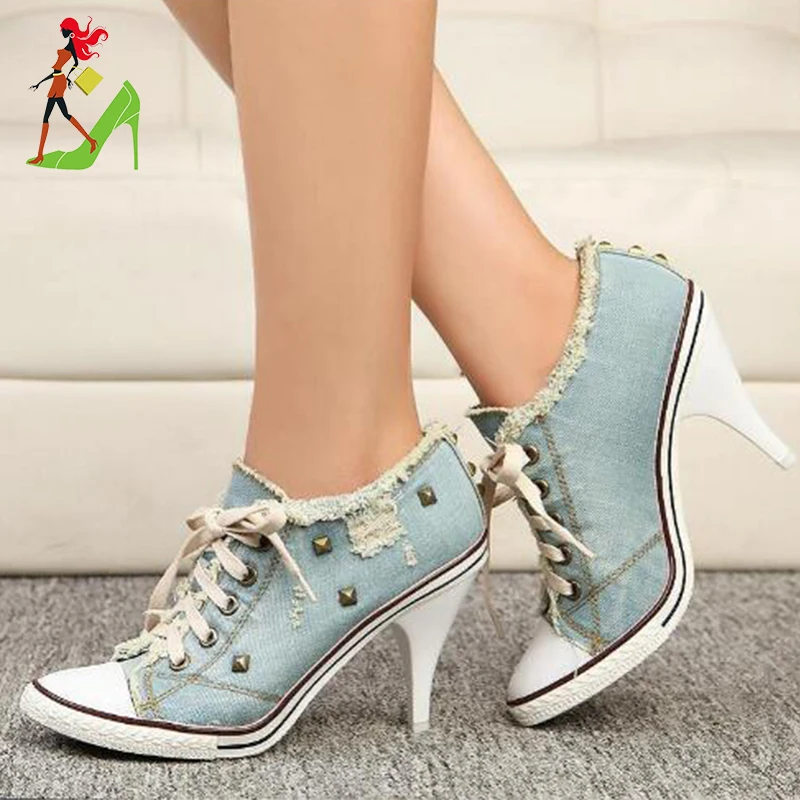 Canvas Shoes Spring Autumn Thin Heels Side zipper Women Heels Non Slip Pointed Toe Ankle Boots For Women Black British Style