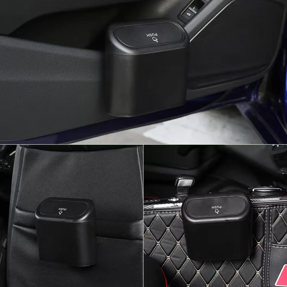 1Pcs Car Trash Can With Lid Small Car Trash Can Leak-Proof Mini Cars Accessories Car Organizers and Storage for Auto Office Home