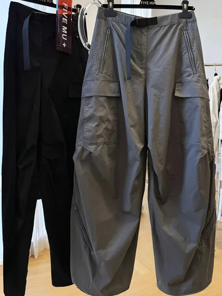 

Стильные повседневные женские брюки с высокой талией для работы, весна-осень, новый дизайн, прямой крой, из ткани с защитой от скатывания.