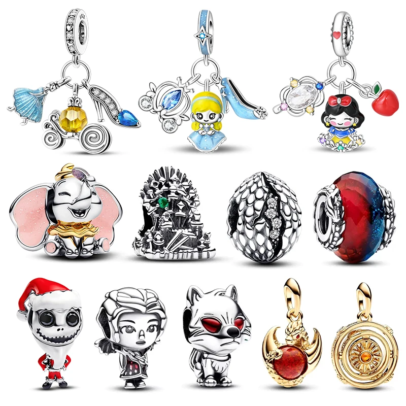 

Новинка в подвесках Disney, серебро 925 пробы, рождественские подвески Джека Скеллингтона, бусины подходят для оригинального браслета 3 мм, женские ювелирные изделия своими руками, подарок