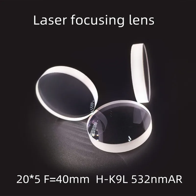 Laser Focus Lens  Plano-Convex Shape 20*5mm F40mm H-K9L 532nmAR Mirror For Optical Equipment