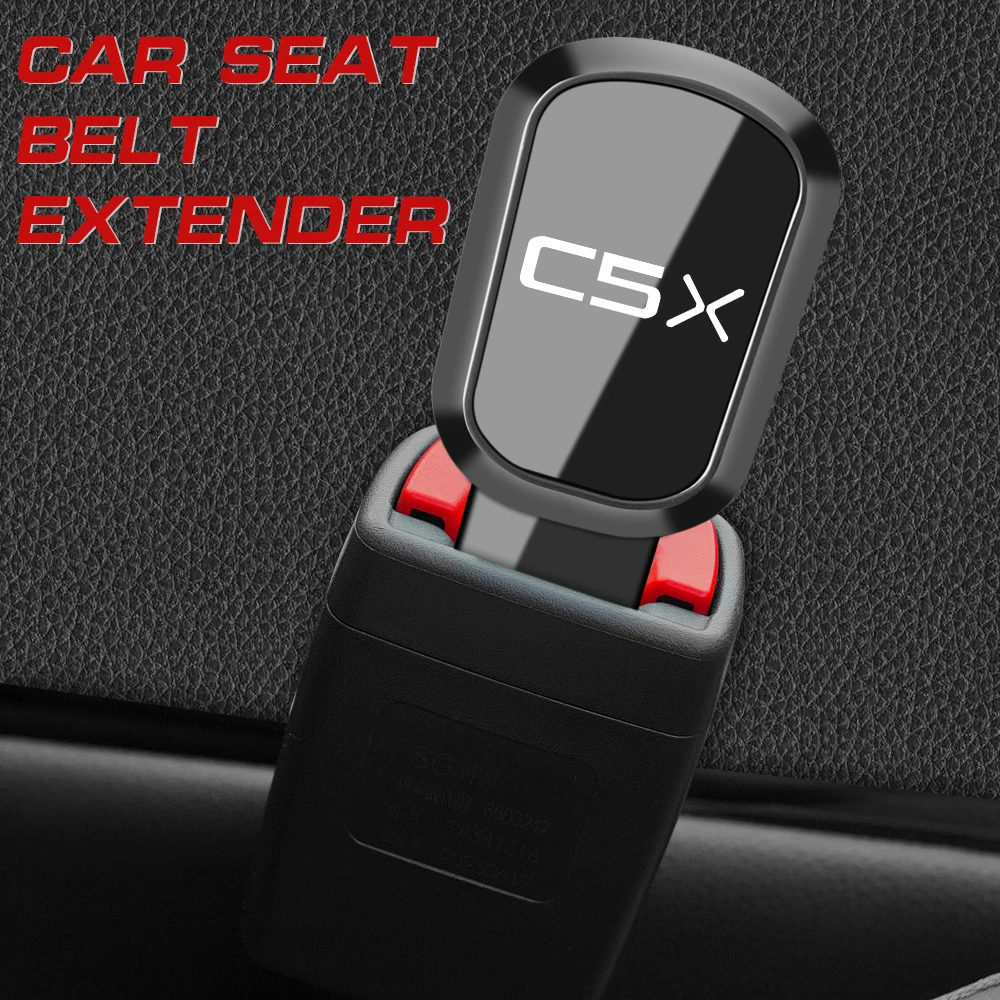

1/2Pcs Car Seat Belt Clip Extender Safety Belt Cover Seat Belt Padding Extension For Citroen C5 X C5X Auto Accessories