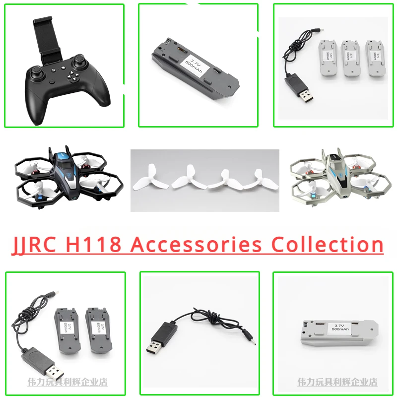 JJRC H118 RC HD fotografía aérea Mini Control remoto Drone piezas de cuadricóptero hélice de cargador de cuchilla