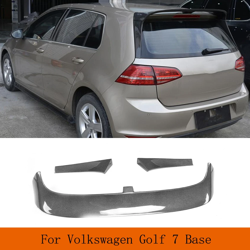 

Carbon Fiber Rear Roof Racing Spoiler For Volkswagen VW Golf 7 VII MK7 Base Rear Trunk Spoiler Wing 2014~2016 No for GTI or R