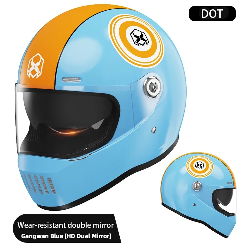 ยี่ห้อ DOT ได้รับการรับรอง Moto หมวกกันน็อคแบบเต็มหน้า Dual Visor วัสดุ PP การแข่งขันรถจักรยานยนต์หมวกนิรภัยสําหรับผู้ชายผู้หญิงน้ําหนักเบาทนทาน