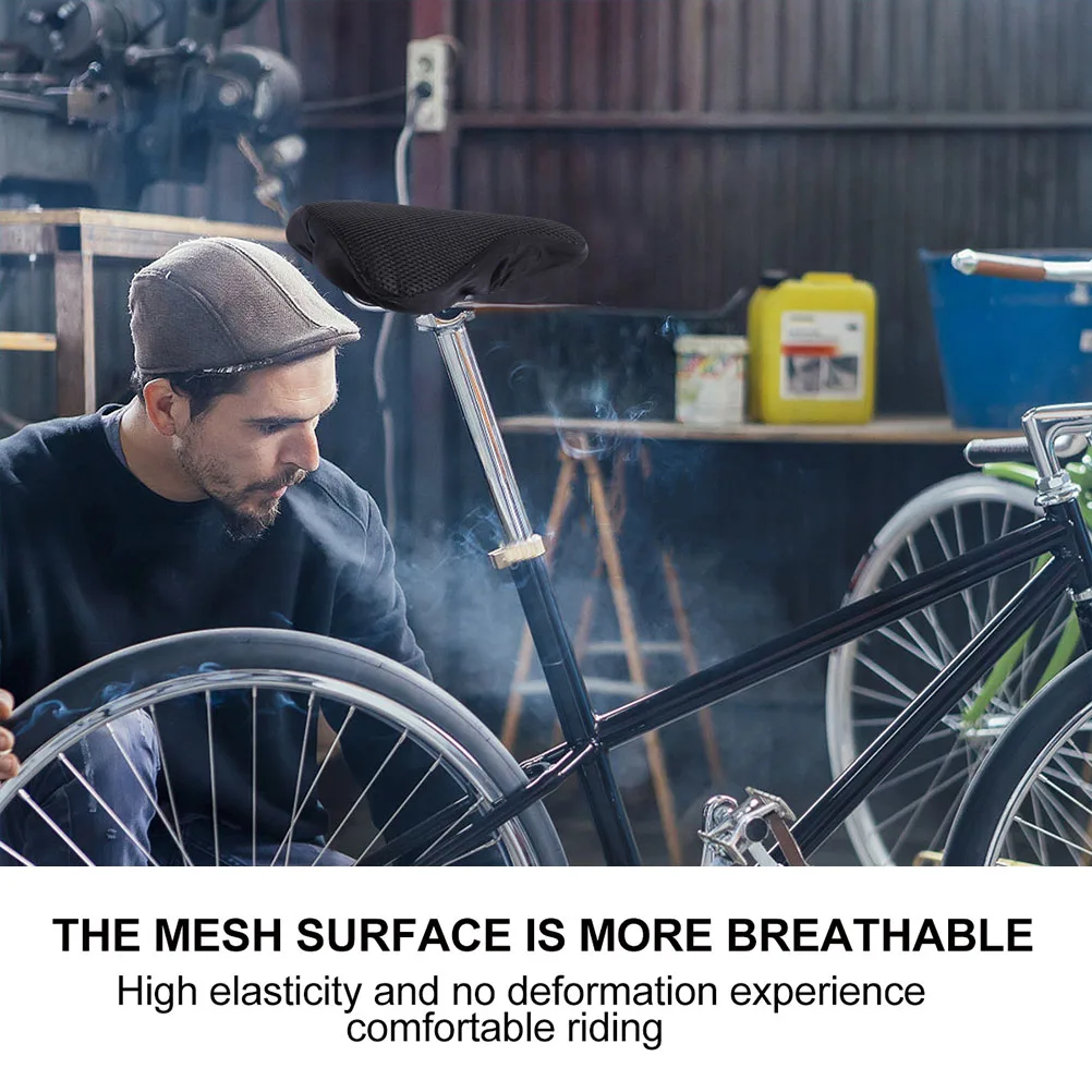 2Pcs Bike Saddle Cushion Covers Breathable Mesh Sunblock Seat Covers Shockproof Comfortable Bike Accessories Sunblock Seat Cover