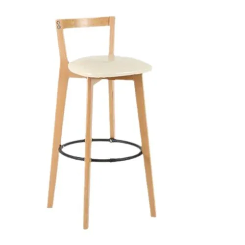 

Bar chair Nordic solid wood modern minimalist creative bar stool new Chinese balcony home light luxury backrest high chair